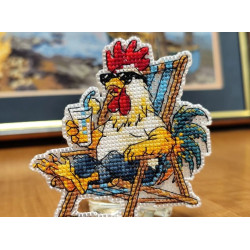 Cross stitch kit "Magnet. Beach relaxation" 8,6×9,3 cm S1745