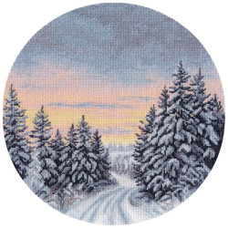 Cross stitch kit "Wintertime" 25×25 cm S1743