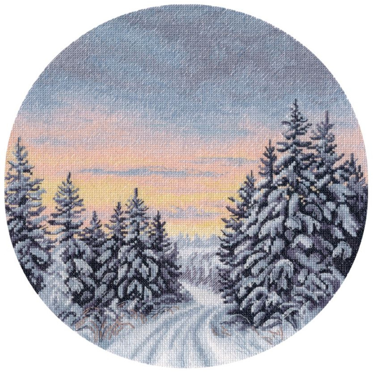 Cross stitch kit "Wintertime" 25×25 cm S1743