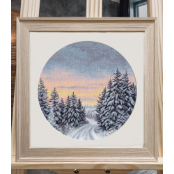 Cross stitch kit "Wintertime" 25×25 cm S1743