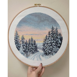 Cross stitch kit "Wintertime" 25×25 cm S1743