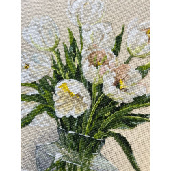 Cross stitch kit "Breathing in the scent of spring" 21×21 cm S1739