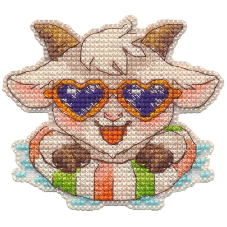 Cross stitch kit "Magnet. On vacation" 8,7×7,6 cm S1738