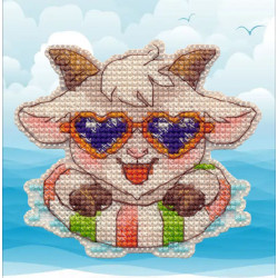 Cross stitch kit "Magnet. On vacation" 8,7×7,6 cm S1738