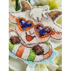 Cross stitch kit "Magnet. On vacation" 8,7×7,6 cm S1738