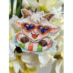 Cross stitch kit "Magnet. On vacation" 8,7×7,6 cm S1738