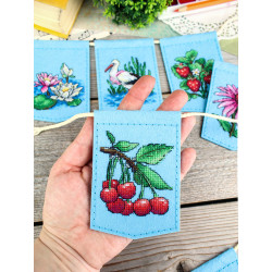 Cross stitch kit "Summer garland (7 flags)" 11 x 8 cm ST-1211