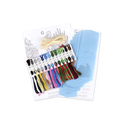 Cross stitch kit "Summer garland (7 flags)" 11 x 8 cm ST-1211