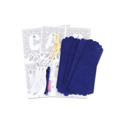 Cross stitch kit "Lace garland "Happy New Year"! (12 flags)" 12 x 8 cm ST-1208
