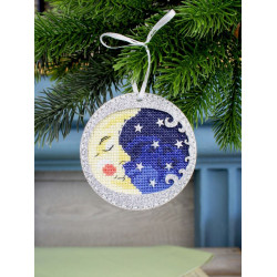 Cross stitch kit "A Moon in Silver" 9 x 9 cm ST-1207