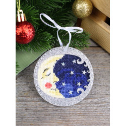 Cross stitch kit "A Moon in Silver" 9 x 9 cm ST-1207