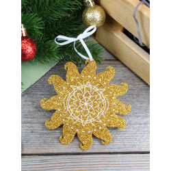 Cross stitch kit "A little sun in gold" 11 x 11 cm ST-1206