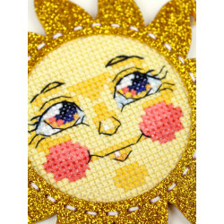 Cross stitch kit "A little sun in gold" 11 x 11 cm ST-1206