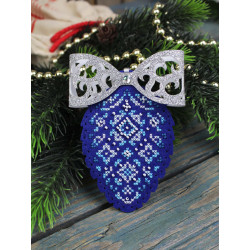 Cross stitch kit "Pine cone with a bow" 12 x 9 cm ST-1205