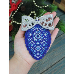 Cross stitch kit "Pine cone with a bow" 12 x 9 cm ST-1205