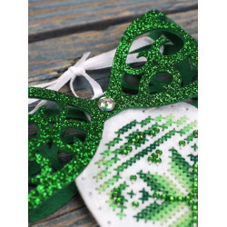 Cross stitch kit "White bell with a bow" 12 x 9 cm ST-1204