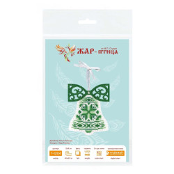 Cross stitch kit "White bell with a bow" 12 x 9 cm ST-1204