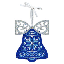 Cross stitch kit "Blue bell with a bow" 12 x 9 cm ST-1203