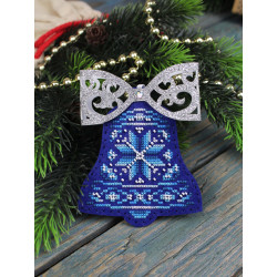 Cross stitch kit "Blue bell with a bow" 12 x 9 cm ST-1203