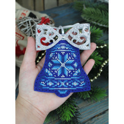 Cross stitch kit "Blue bell with a bow" 12 x 9 cm ST-1203