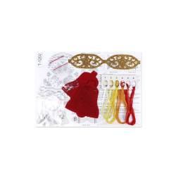 Cross stitch kit "Red bell with a bow" 12 x 9 cm ST-1202