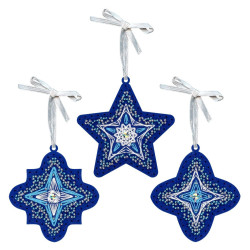 Cross stitch kit "Frosty stars. Set of 3" ST-1100