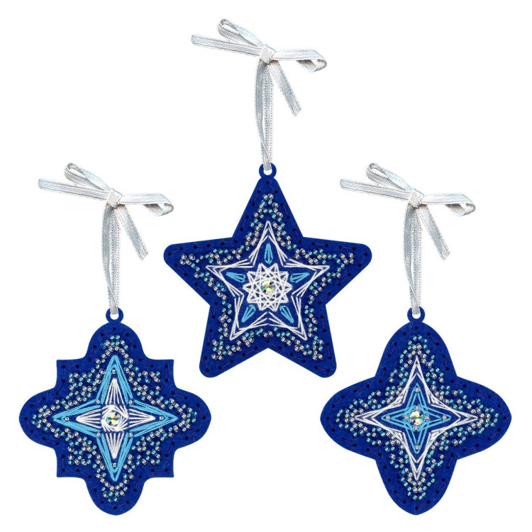 Cross stitch kit "Frosty stars. Set of 3" ST-1100