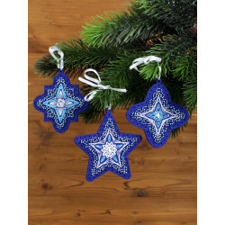 Cross stitch kit "Frosty stars. Set of 3" ST-1100