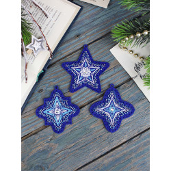 Cross stitch kit "Frosty stars. Set of 3" ST-1100