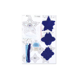 Cross stitch kit "Frosty stars. Set of 3" ST-1100