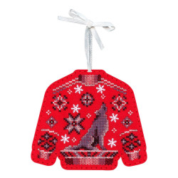 Cross stitch kit "Sweater with a wolf" 11 x 13 cm ST-1099