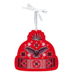 Cross stitch kit "Hat with an owl" 11 x 11 cm ST-1098