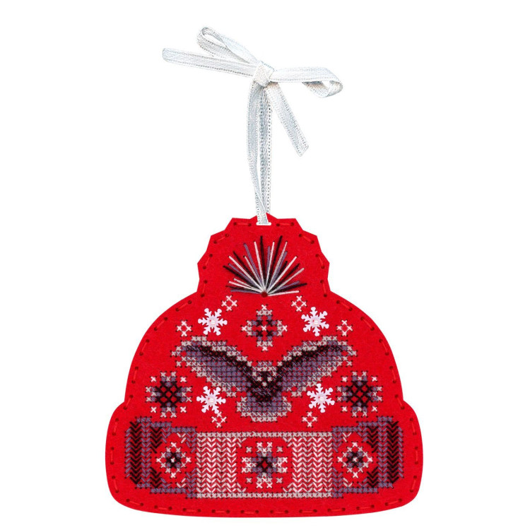 Cross stitch kit "Hat with an owl" 11 x 11 cm ST-1098