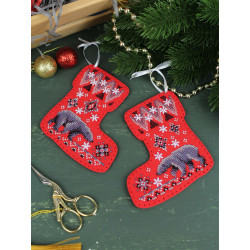 Cross stitch kit "Boots with bears. Set of 2" ST-1097