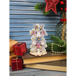 Cross stitch kit "New Year's Little Goat" 12x8 cm SR-1373