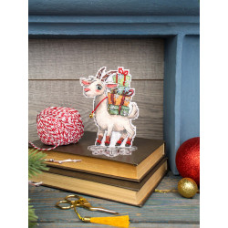 Cross stitch kit "Fluffy goat" 13x10 cm SR-1372