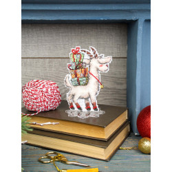 Cross stitch kit "Fluffy goat" 13x10 cm SR-1372
