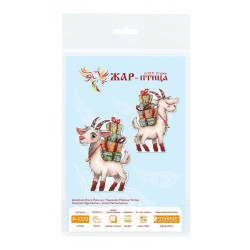 Cross stitch kit "Fluffy goat" 13x10 cm SR-1372