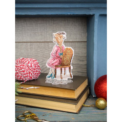 Cross stitch kit "A little goat at tea time" 13 x 8 cm SR-1371