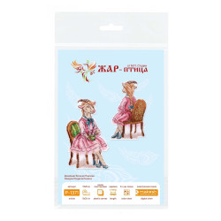Cross stitch kit "A little goat at tea time" 13 x 8 cm SR-1371
