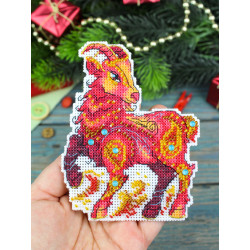 Cross stitch kit "Fiery Little Goat" 12 x 10 cm SR-1370