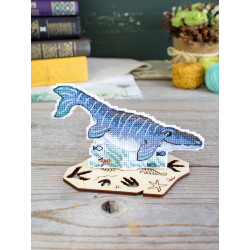 Cross stitch kit "Dinosaurs. Mosasaur" 8 x 12 cm SR-1348
