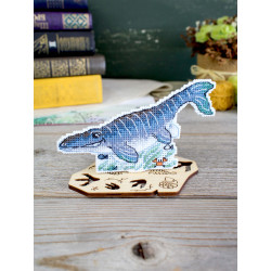 Cross stitch kit "Dinosaurs. Mosasaur" 8 x 12 cm SR-1348