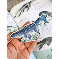 Cross stitch kit "Dinosaurs. Mosasaur" 8 x 12 cm SR-1348