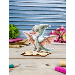 Cross stitch kit "Little Pterodactyl" 10 x 13 cm SR-1347