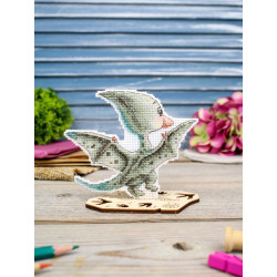 Cross stitch kit "Little Pterodactyl" 10 x 13 cm SR-1347