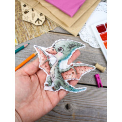 Cross stitch kit "Little Pterodactyl" 10 x 13 cm SR-1347