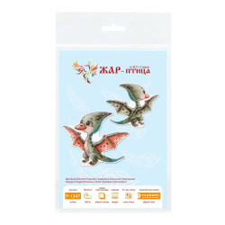 Cross stitch kit "Little Pterodactyl" 10 x 13 cm SR-1347