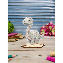Cross stitch kit "Charming Diplodocus" 12 x 10 cm SR-1345