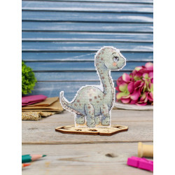 Cross stitch kit "Charming Diplodocus" 12 x 10 cm SR-1345